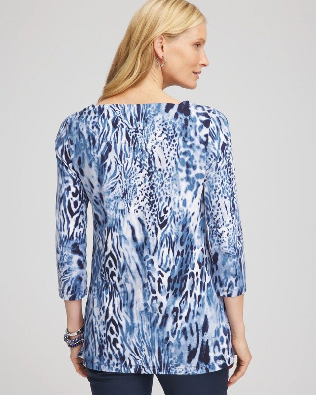 Animal Print Square Neck Tunic - image 3